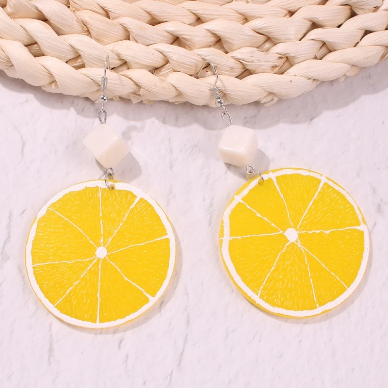 Lalynnlys Cute Cherry Watermelon Pineapple Drop Earrings New Fashion Rhinestone Fruit Dangle Earrings Ear Accessories Hot E60491