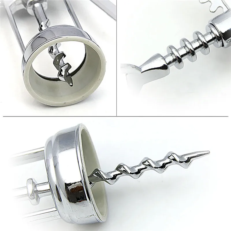 Металлический Штопор для вина покрытый стальным крылом открывалка пива IA831