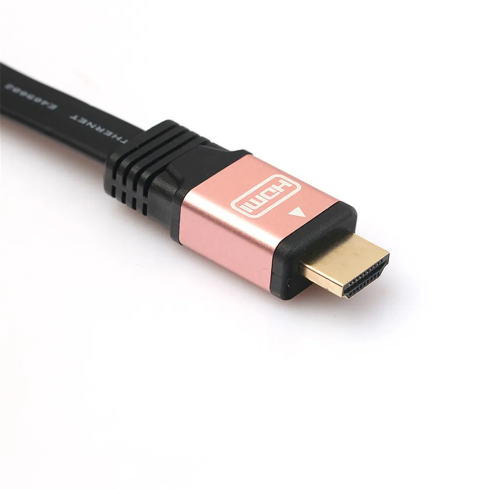 REXLIS позолоченный HDMI плоский кабель HDMI 2,0(4 K x 2 K) высокая Скорость Ethernet Поддержка видео 4 K 2160 p HD 1080 p 3D 1 m 1,8 м 3 м 5 m 10 м