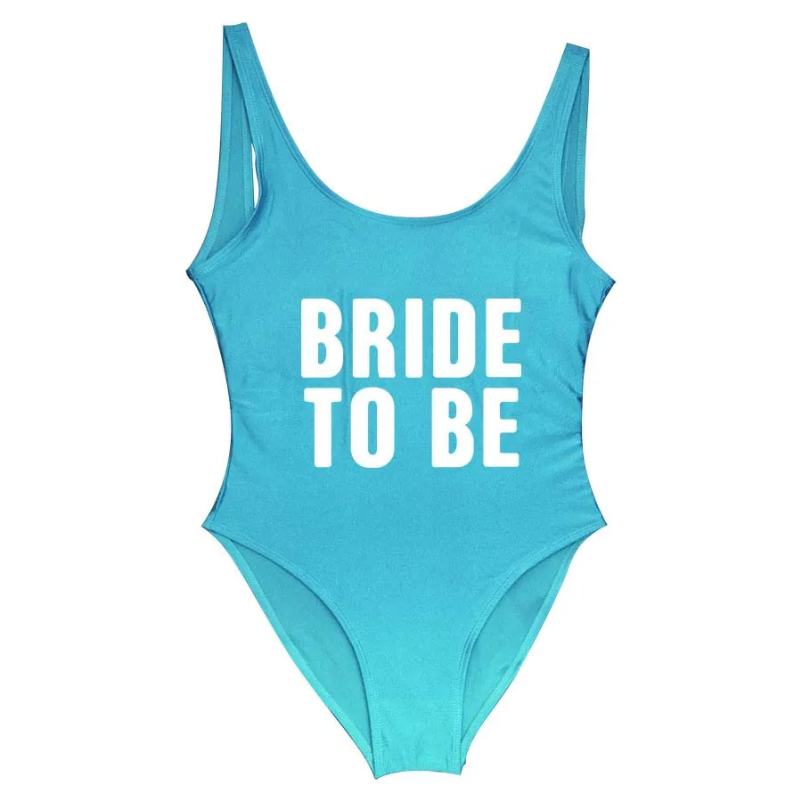Женский слитный купальник BRIDE TO BE купальный костюм с трусиками танга боди для