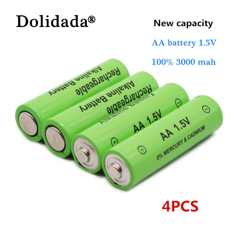 Dolidada новая AA батарея 3000 1,5 V Quanlity аккумуляторная батарея AA 3000mAh BTY Ni-MH 1,5 V аккумуляторная батарея+ зарядное устройство