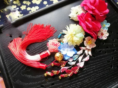 Чудо Nikki серии синий красный 2 цвета Золотая рыбка красота JinYuJi косплей костюм Hanfu японский стиль Hanfu - Цвет: red accessory 1pc