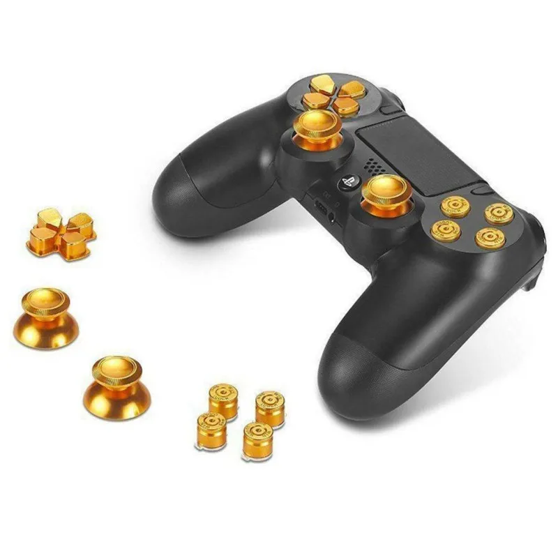 Замена полных кнопок пользовательские алюминиевые клавиши Mod Набор для PS4 контроллер playstation