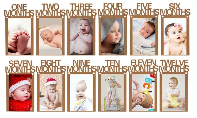 First 1st Photo Frame Banner 12 months Baby Boy Girl My One Year Party Supplies Happy Birthday Decorations Gold Pink Silver | Дом и сад