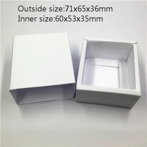 71x65x36mm 20 шт бумажные подарочные коробки, крафт-коричневые упаковочные коробки для мыла ручной работы, 4 размера, вечерние коробки для хранения ювелирных изделий/конфет/рукоделия - Цвет: 71x65x36mm