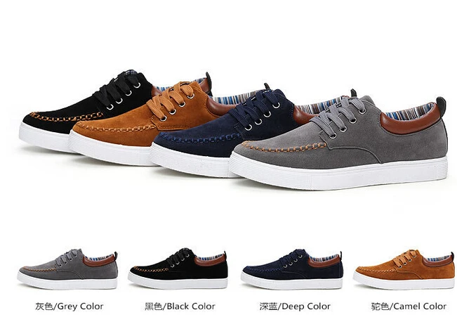2015 men shoes casual fashion low suede nubuck leather size 37-44 | Обувь