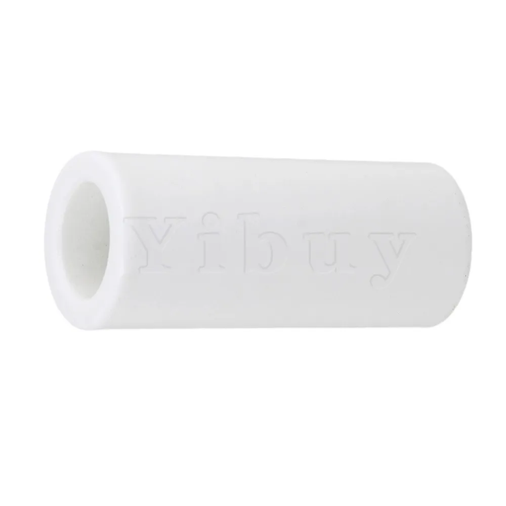 Yibuy 3x2x7 см белый керамический цилиндр для гитары Finger Knuckle Slide Tube