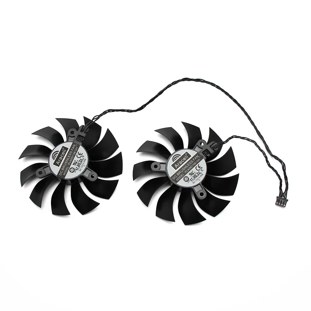2 шт./лот PLA09215B12H 4Pin 12V 0.55A для EVGA GTX1060 1070 1080 Ti Fan GTX1070 GTX1080Ti fanVGA Вентилятор охлаждения