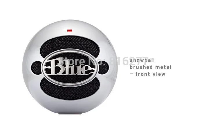 Синий снежный шар USB большой мембранный конденсаторный микрофон