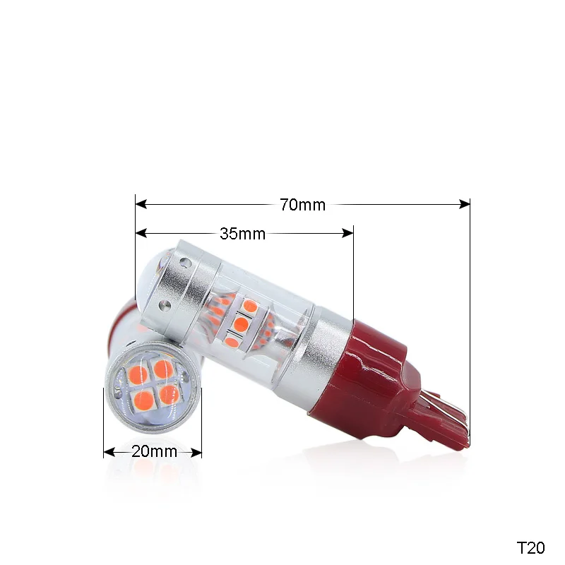 SAARMAT Pair T20 W21/5 Вт 7443 Светодиодные стоп/хвостовые лампы стоп сигналы для Honda Accord Spirior