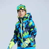 childrens ski jacket thickened boys girls outdoor warm and cold proof ski pant mountaineering super waterproof winter