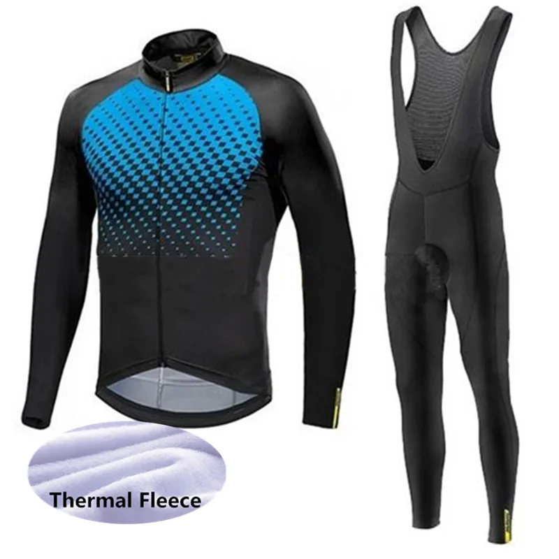 08 Ropa Ciclismo Mavic Pro Велоспорт Джерси комплект Зимний термальный флис с длинным рукавом гонки MTB комбинезон костюм Майо велосипед одежда G09 - Цвет: 08