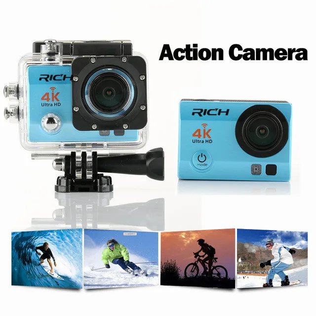 Andoer Q3H 2 &quotУльтра HD LCD 4K 25FPS 1080P 60FPS Wifi Cam FPV видео выход 16MP Экшн камера|Экшн-камеры| |