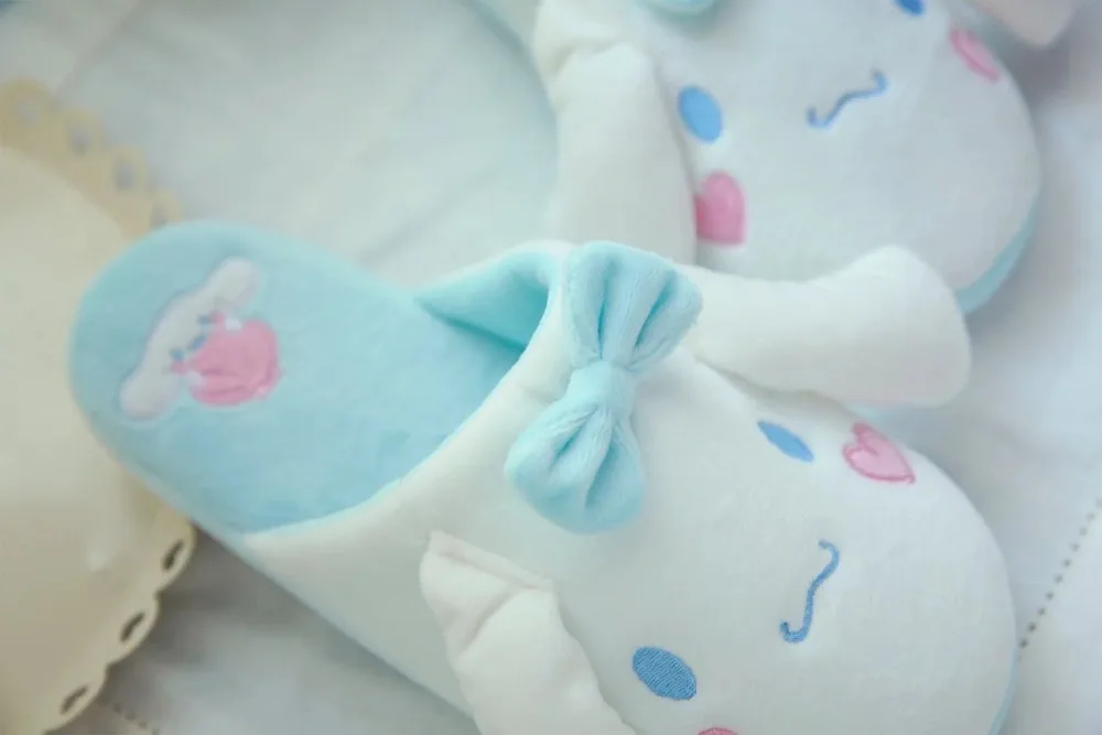 Домашние тапочки с рисунком собаки из мультфильма «Cinnamoroll»; Сезон Зима; коллекция кукол; игрушки; мягкая кукольная обувь; подарок для детей; любимое животное;#1299