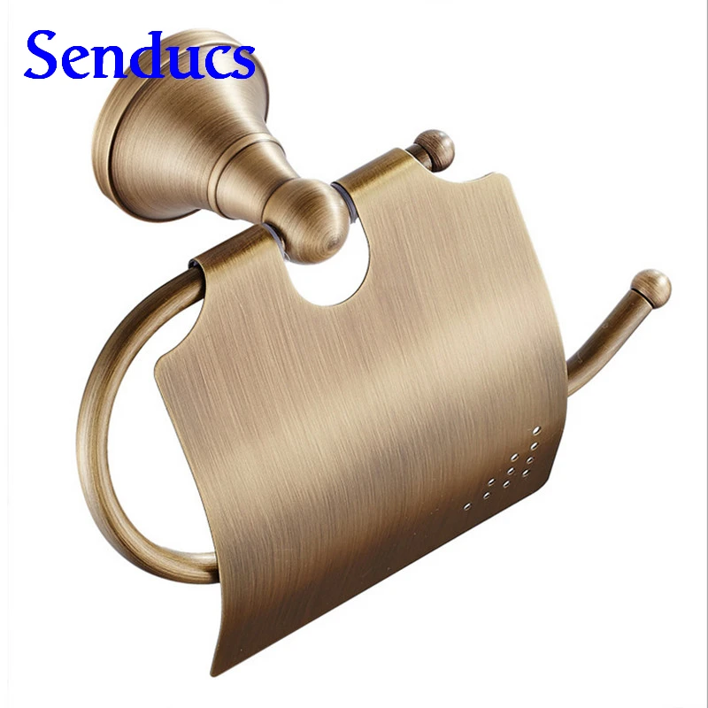 Держатель для туалетной бумаги Senducs античный бронзовый|bronze toilet paper holder|toilet holderpaper