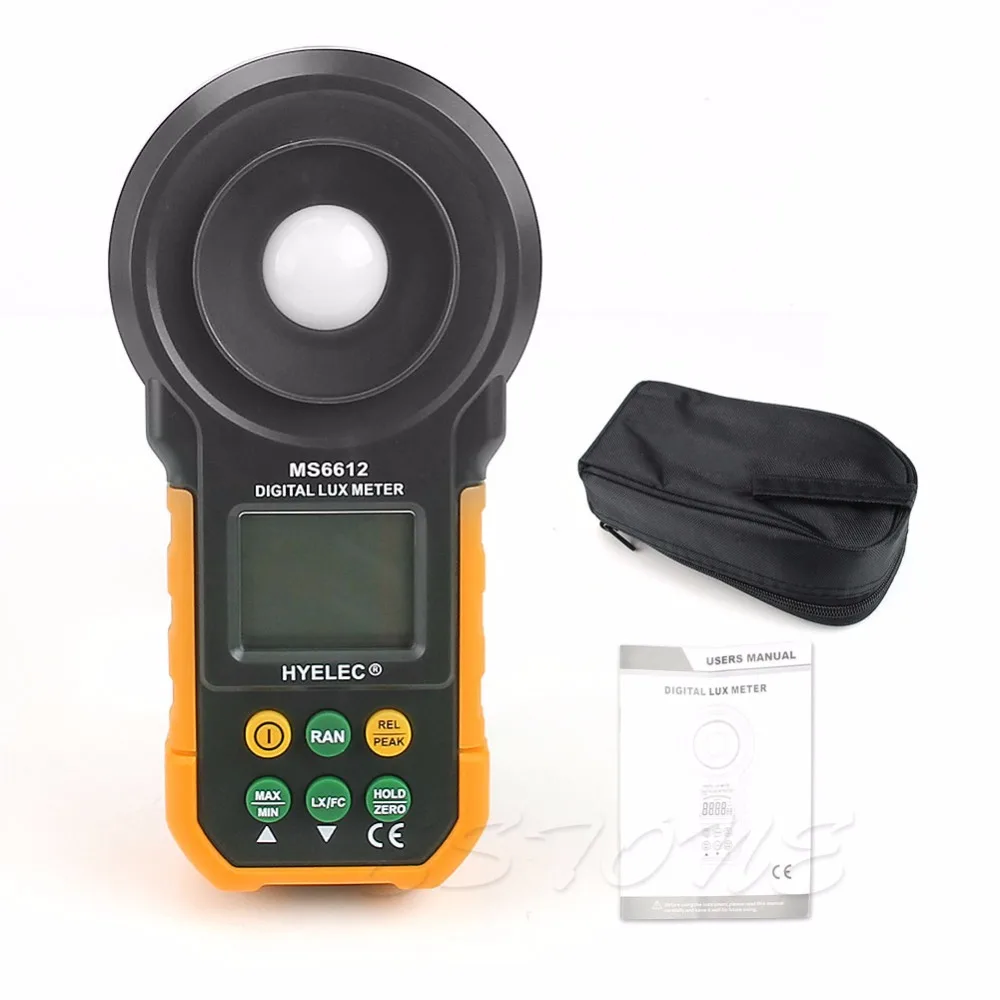 

Digital MS6612 LCD Lux Light Meter Lux/FC Luxmeter Illuminance Measuring