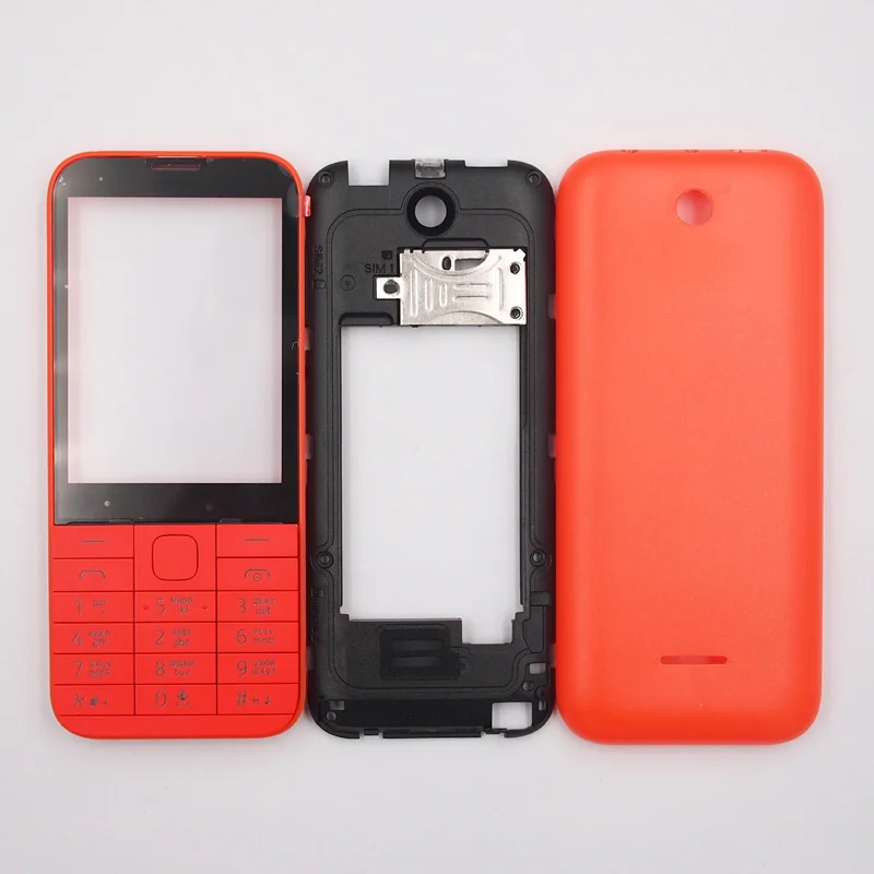 Красный BaanSam красочный чехол для Nokia 225 N225 с русской клавиатурой - Цвет: Красный