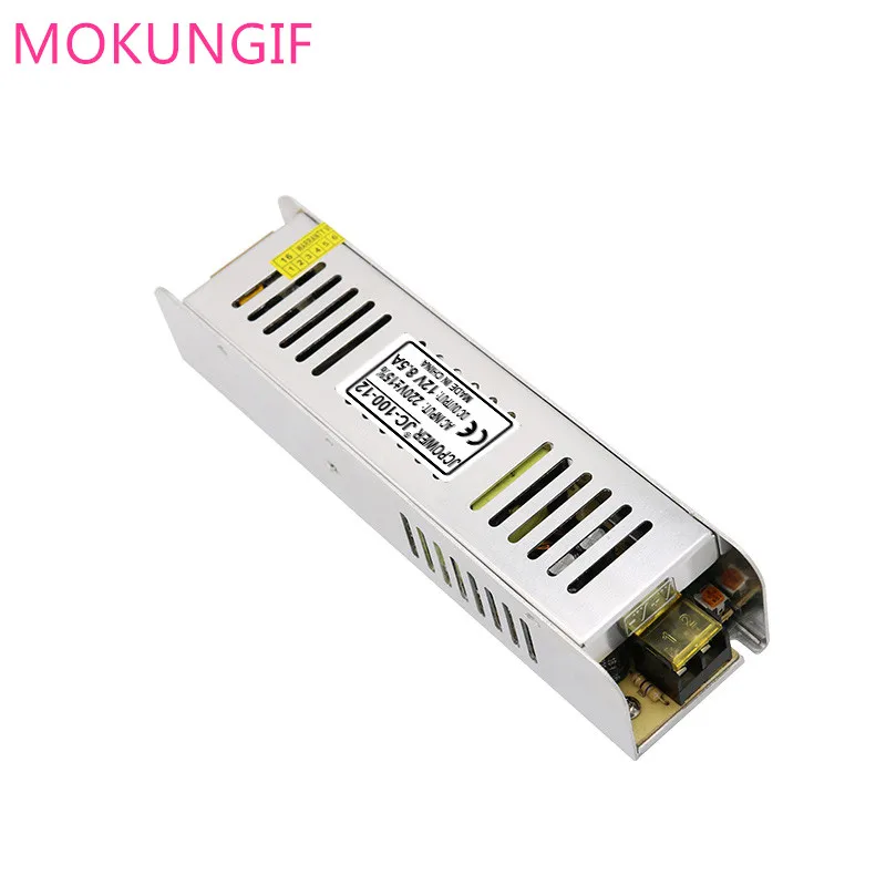 Быстрая доставка 20 шт адаптер ac110/220 V к LED DC12V 8.5A тонкий длинный источник питания