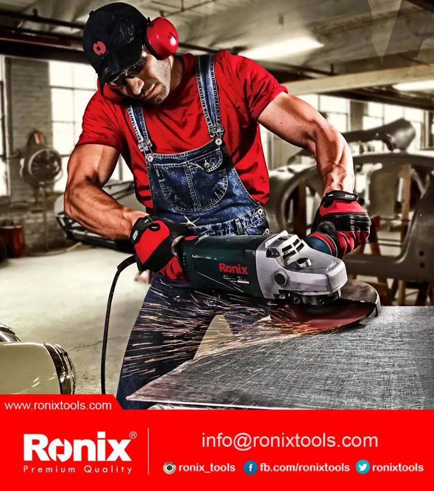 Ronix новый дизайн хит продаж Стоковая угловая шлифовальная машина 710 Вт 115 мм
