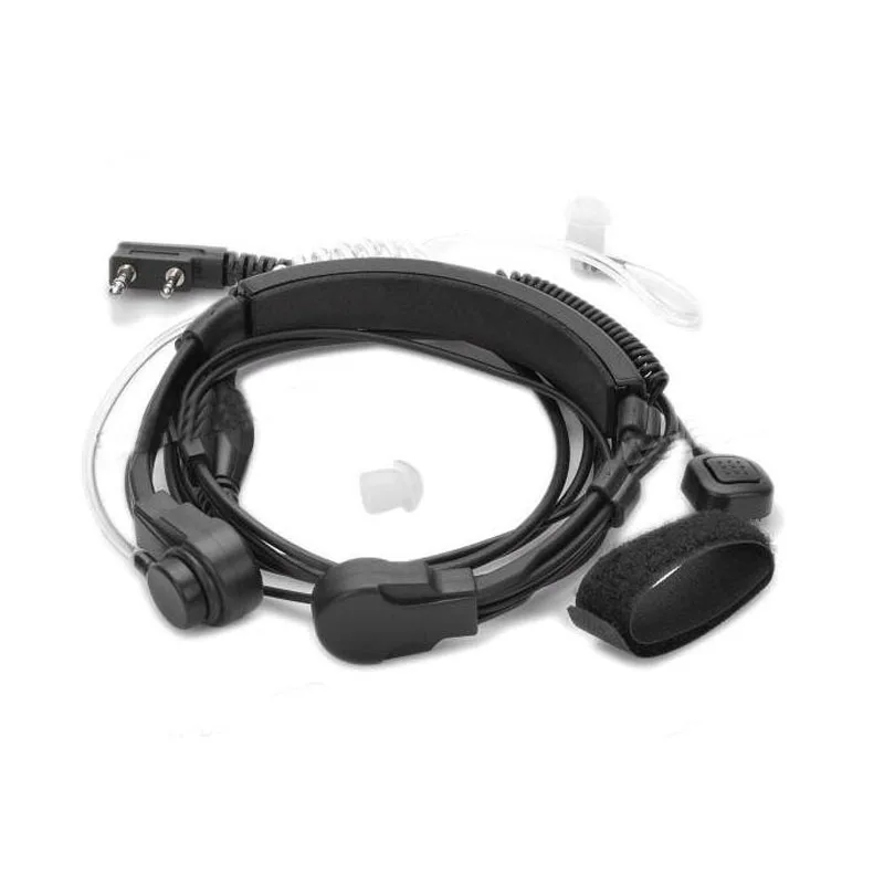 2 контакта K-типа сверхмощная Гибкая гарнитура с контролем горла PTT Mic Air Tube для Kenwood