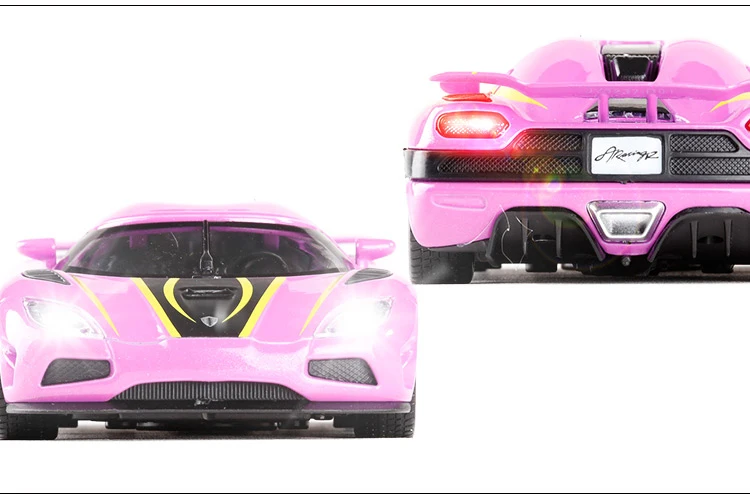 1:32 Koenigsegg AGERA модель автомобиля из сплава спортивный автомобиль с выдвижной задний светильник звук для детей игрушка