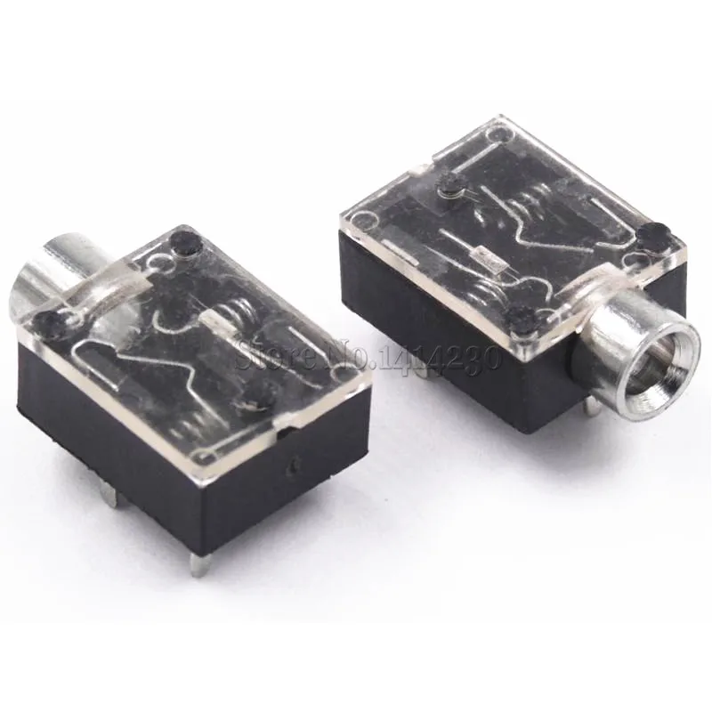 

10PCS PJ-324 5 Pin 3.5mm Audio Jack Socket PCB Panel Mount for Headphone PJ324