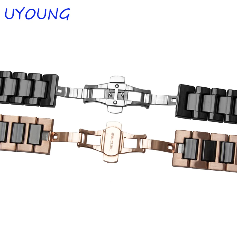 Качественный керамический ремешок для часов из нержавеющей стали 22 мм роскошный
