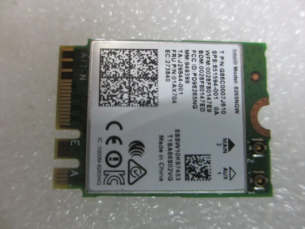 Двухдиапазонный беспроводной переменного тока 8265 8265AC 8265NGW wifi для lenovo Thinkpad FRU 01AX704