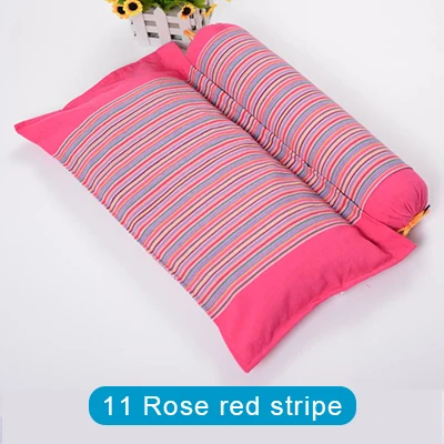 10-Rose-red-stripe Забота о здоровье гречневая подушка шелухи поддержка шеи шейки защиты полосой печати подушки для подарка путешествия постельные принадлежности Подушка для сна - Цвет: 10-Rose-red-stripe