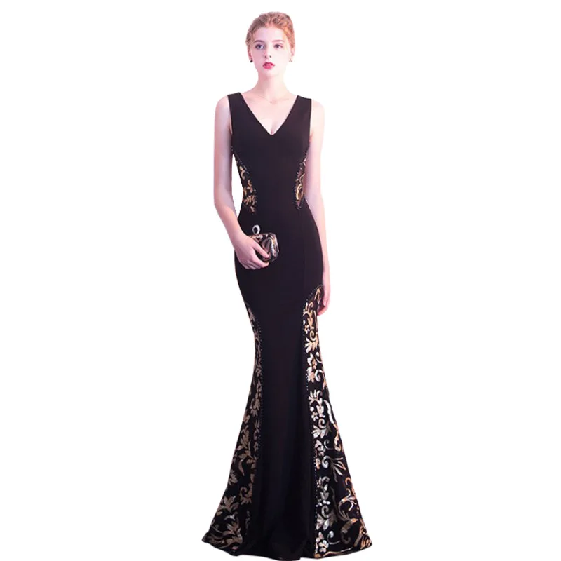 Женское вечернее платье русалка длинное кружевное для выпускного вечера