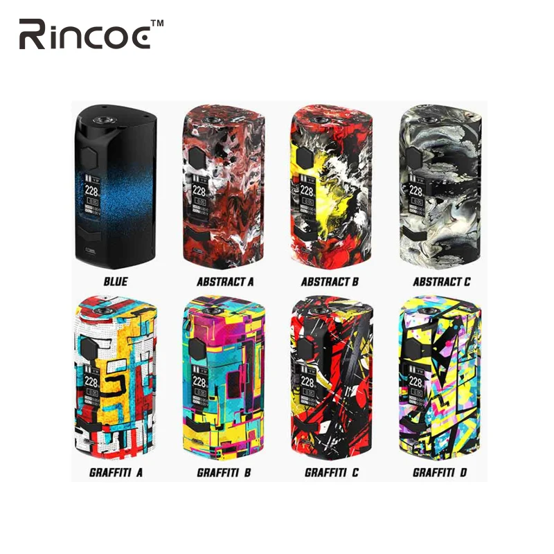 Rincoe Manto S 228w мод оригинальные электронные сигареты Двойной 18650 батарея Vape