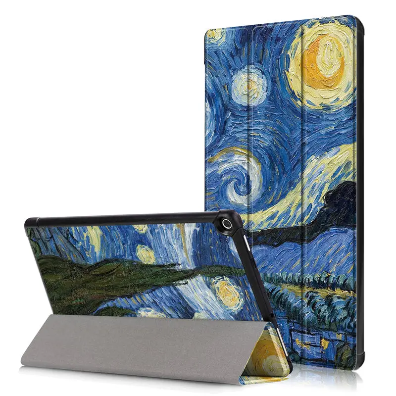 Складной тонкий чехол подставка из искусственной кожи для Amazon Kindle New Fire HD 10 Tablet 1