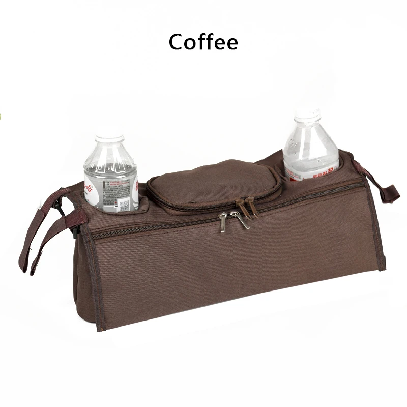 Coffee Новинка, органайзер для детской коляски, держатель для бутылки, сумка для коляски, багги, аксессуары для детской коляски, сумки для инвалидных колясок - Цвет: Coffee