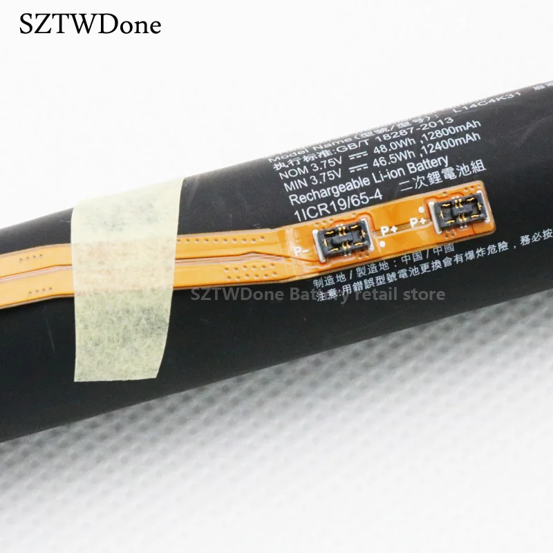 SZTWDoen L14C4K31 Аккумулятор для планшета lenovo Yoga Tablet 2 1371F Pro 1371f L14D4K31 3 75 V 12800MAH 48 0wh|lenovo yoga