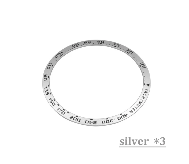 silver speed 3 Внешний край для samsung Galaxy Watch 46 мм 42 мм чехол gear S3 Frontier/классическое Спортивное кольцо против царапин аксессуары для умных часов 20 мм - Цвет: silver speed 3
