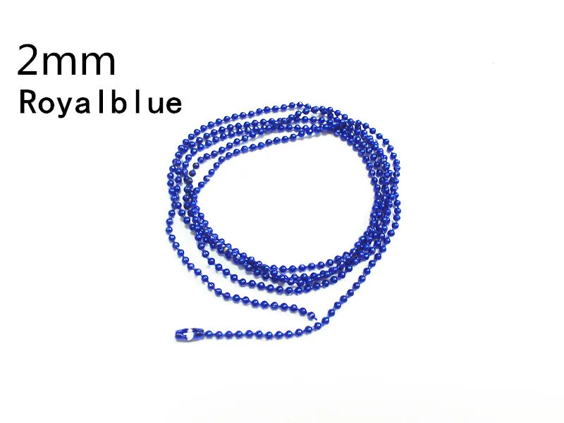 Оптовая продажа! 50 шт./лот Размер бусин 2 мм длиной 70 см электрофорез Royalblue