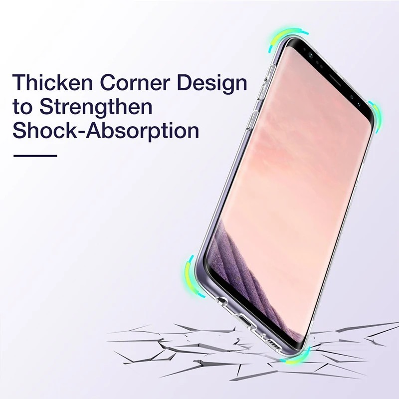 Voguery Transparent Soft TPU Case Cover for Samsung Galaxy S8 / Plus Phone Shell Ultra Slim Rubber Gel Clear Fundas | Мобильные