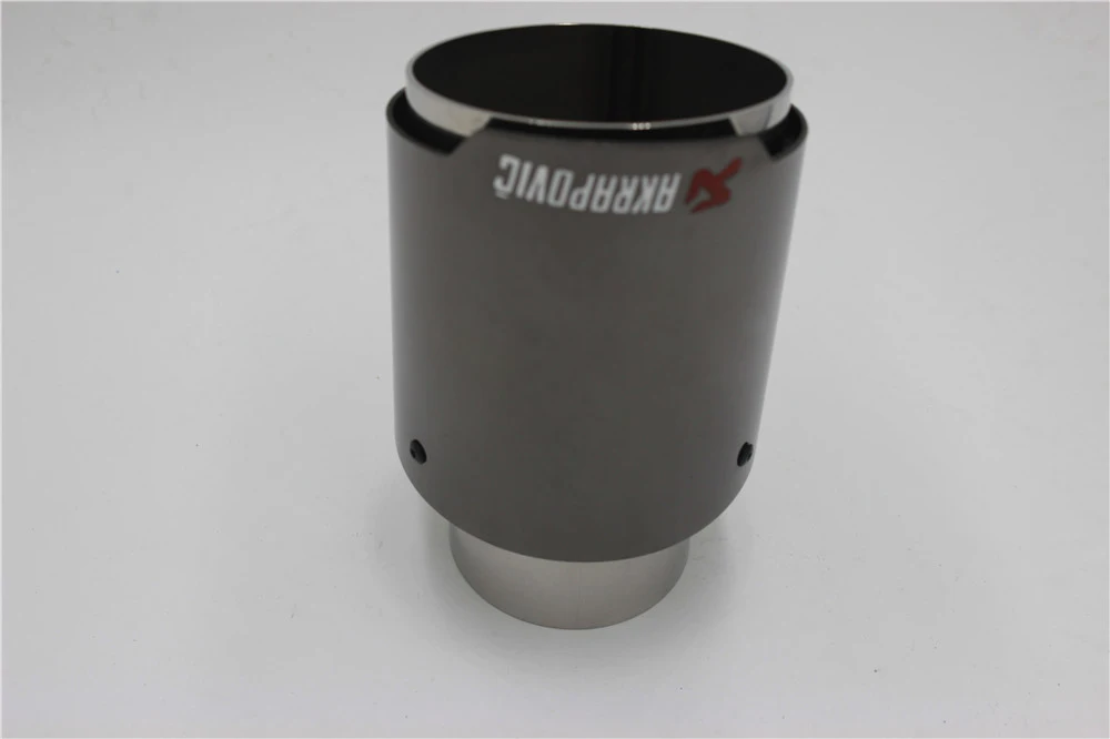 1 шт. 2,5 ''(63 мм) IN-3,5''(89 мм) OUT Akrapovic Глушитель Черный Универсальный Автомобильный наконечник из нержавеющей стали Хвостовая труба