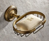 bathroom accessory vintage retro antique brass soap basket wall mounted bathroom soap dish holder mba100