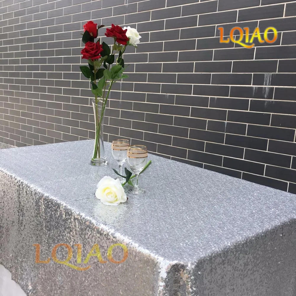 120x200 см прямоугольник ручной работы скатерти с пайетками ткани Обложка со стразами свадебная скатерть стол вечерние Новогоднее украшение-бирюзовый