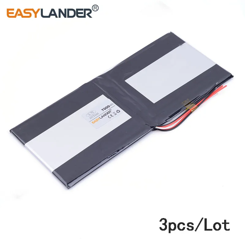 3 шт./лот лучший бренд батареи 7 V литий полимерные 7000mah 3575190 tablet MID встроенный