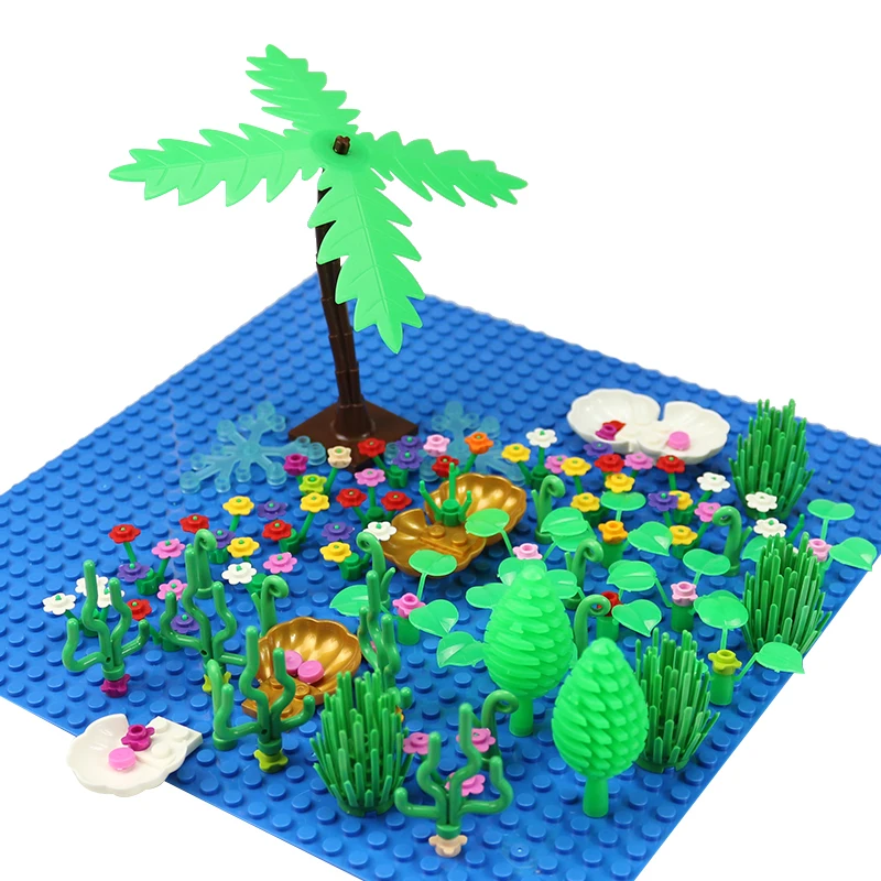 Приморский квартал Мпц мини город деревья куств трава цветы светильник DIY