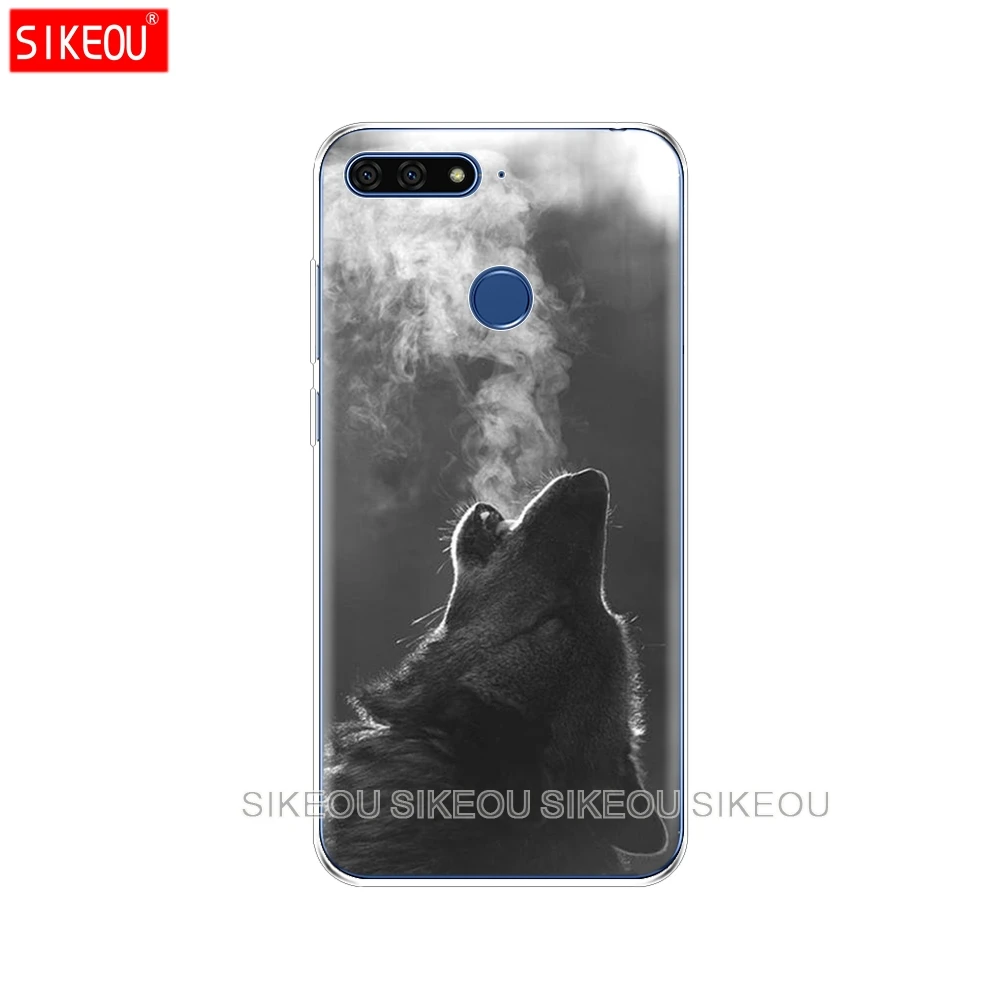 Силиконовый чехол для телефона huawei honor 7C, 5,7 дюйма, чехол s для huawei honor 7c, Aum-L41, волк, тигр, лев, леопард, медведь - Цвет: 10114