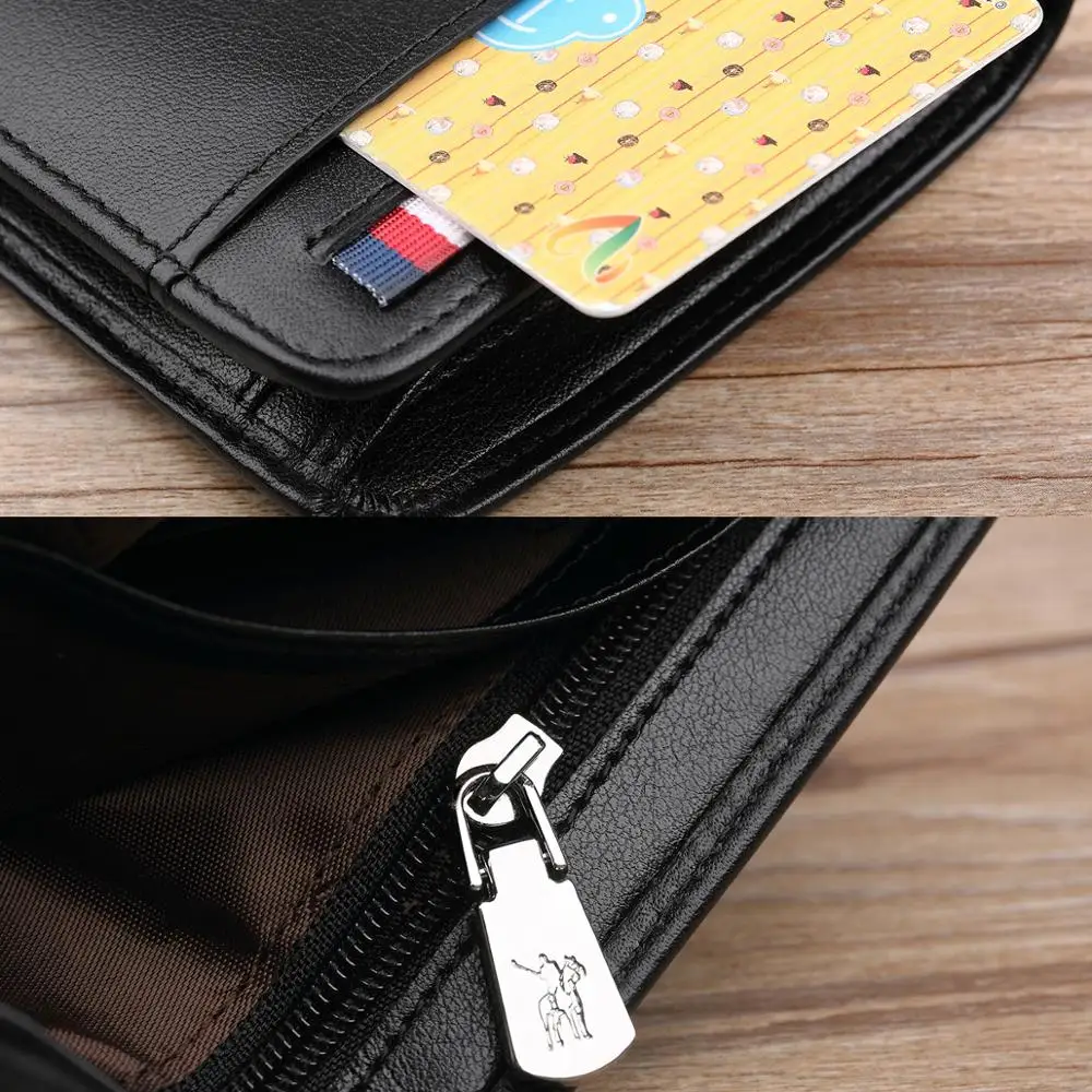 Кошелек мужской короткий из натуральной кожи с отделением для кредитных карт и