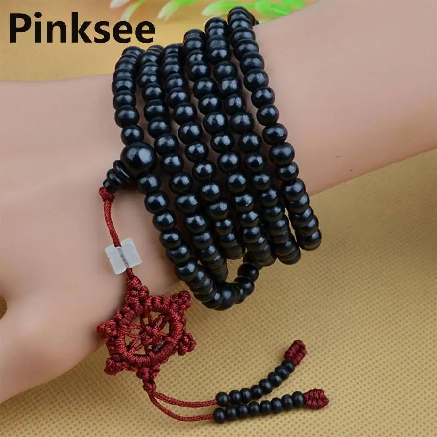 Горячие натуральные буддийские бусы из сандалового дерева Браслеты Будда