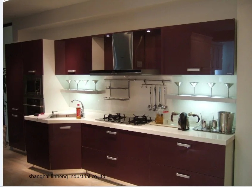 Высокий глянец/лак кухонный шкаф mordern (LH LA039)|lacquer kitchen cabinet|kitchen cabinetlacquer cabinet |