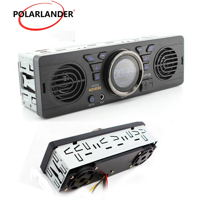 Автомагнитола AV252 с 2 встроенными динамиками FM USB SD AUX 12 В | Автомобили и мотоциклы