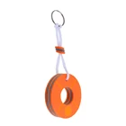 Плавающий брелок для ключей в виде яхты, брелок для ключей в форме буя, оранжевый, из сжатого материала