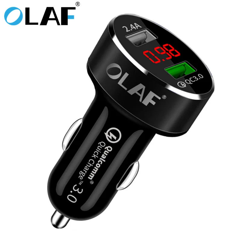 Универсальное автомобильное зарядное устройство OLAF 3 0 с цифровым дисплеем и