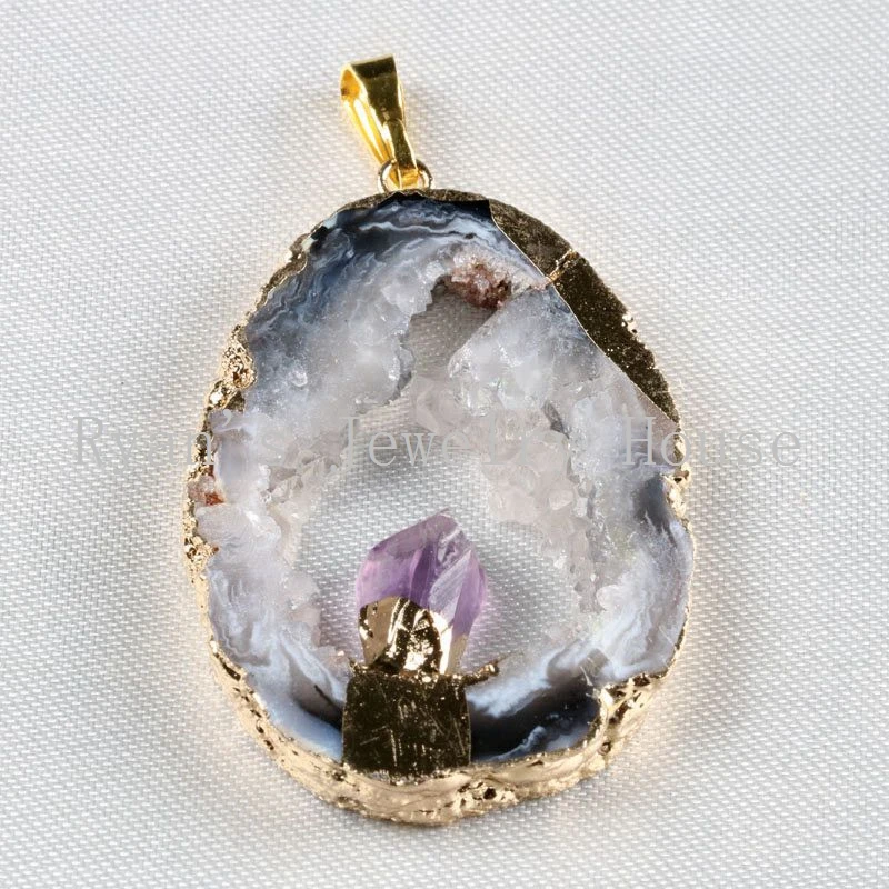 5 шт. золотистая Друза с агатами и аметистами|agate geodes|agate druzydruzy geode agate |
